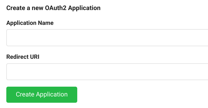 Manage OAuth2 Applications